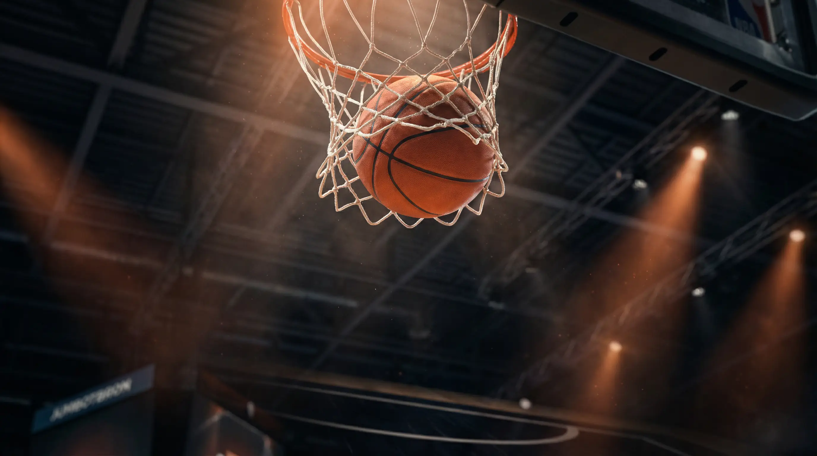 NBA basketball going through hoop representing UK betting strategy guide